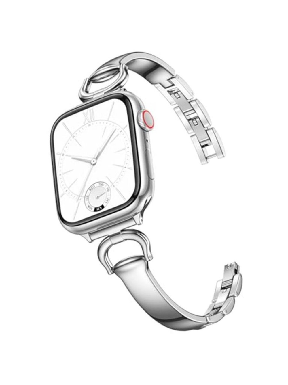 NEW Slim Silver Fashion Apple Watch Band